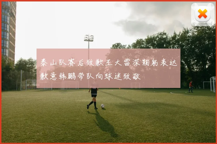 泰山队赛后致歉王大雷深鞠躬表达歉意韩鹏带队向球迷致敬